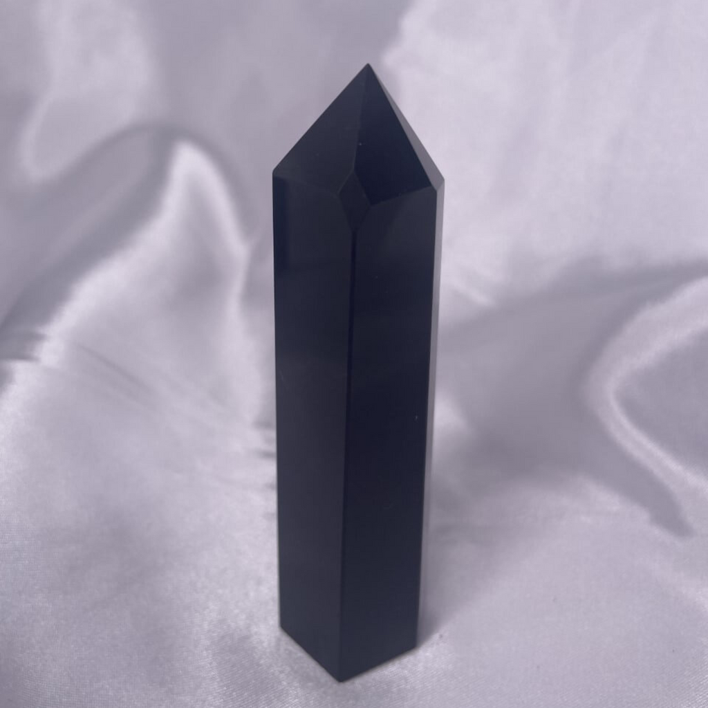 black obsidian crystal tower